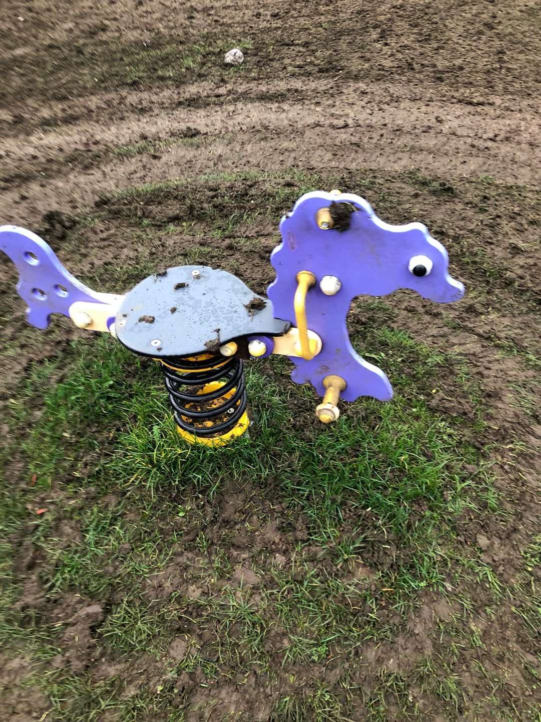 Dane Valley Road Park play area in Margate was turned to mud by motorbike riders