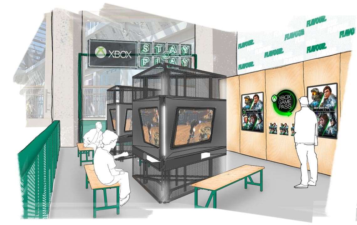 The new restaurant at Bluewater will have a stay-and-play area for gamers. Picture: Wingstop