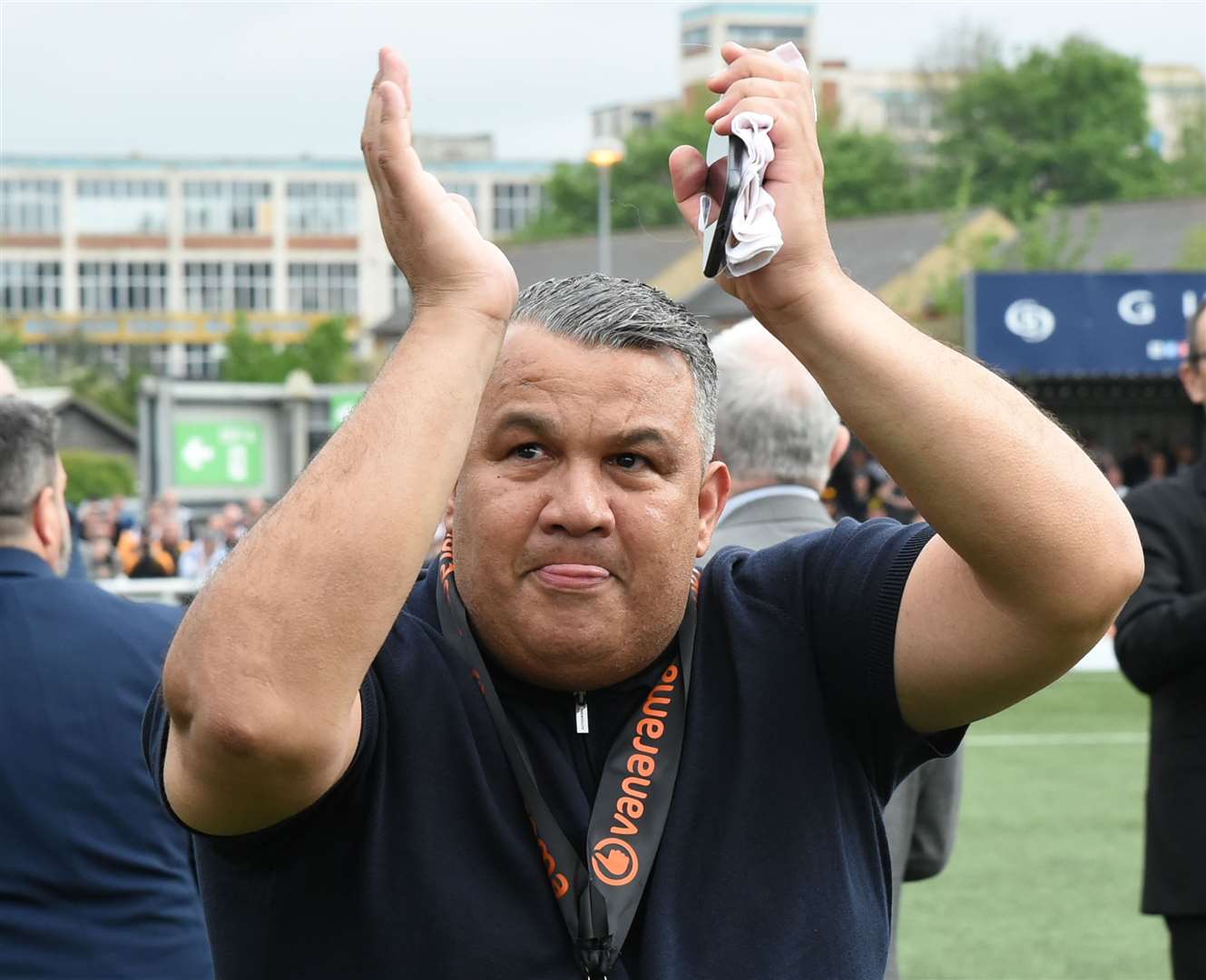 Maidstone United manager Hakan Hayrettin Picture: Steve Terrell