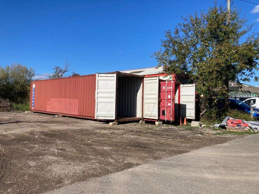 The shipping containers will be transformed to house a kitchen, a serving area and toilets. Picture: The Hub