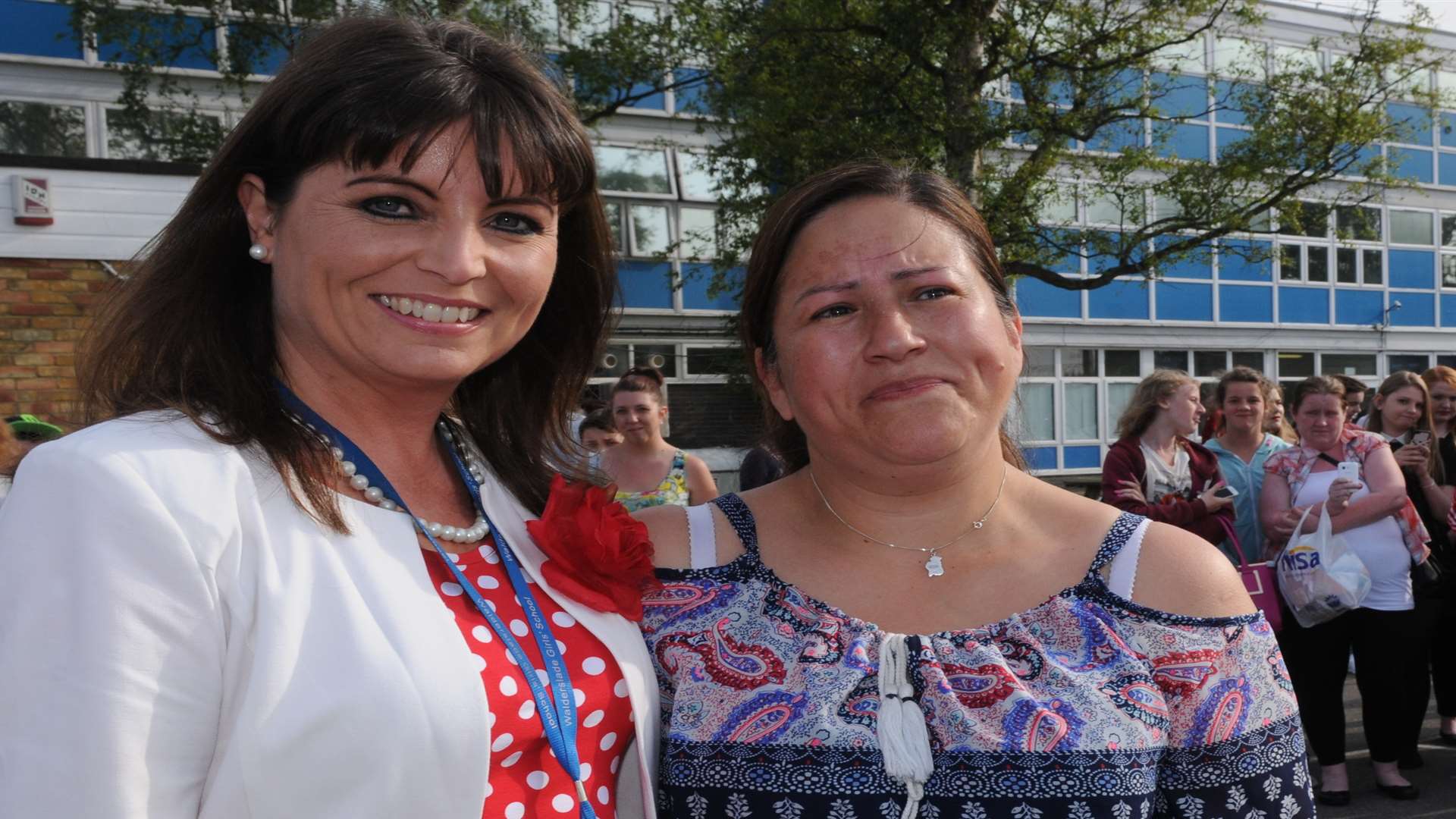 Francesca Thompson with headteacher, Louise McGowen