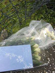 Flowers at the crash scene