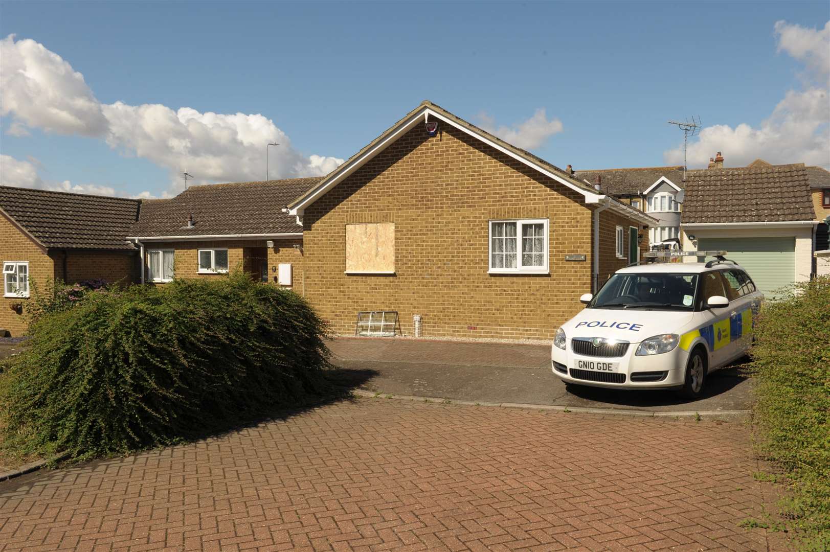 Police at the scene of a suspected murder in Hurst Lane, Kemsley. Picture: Steve Crispe