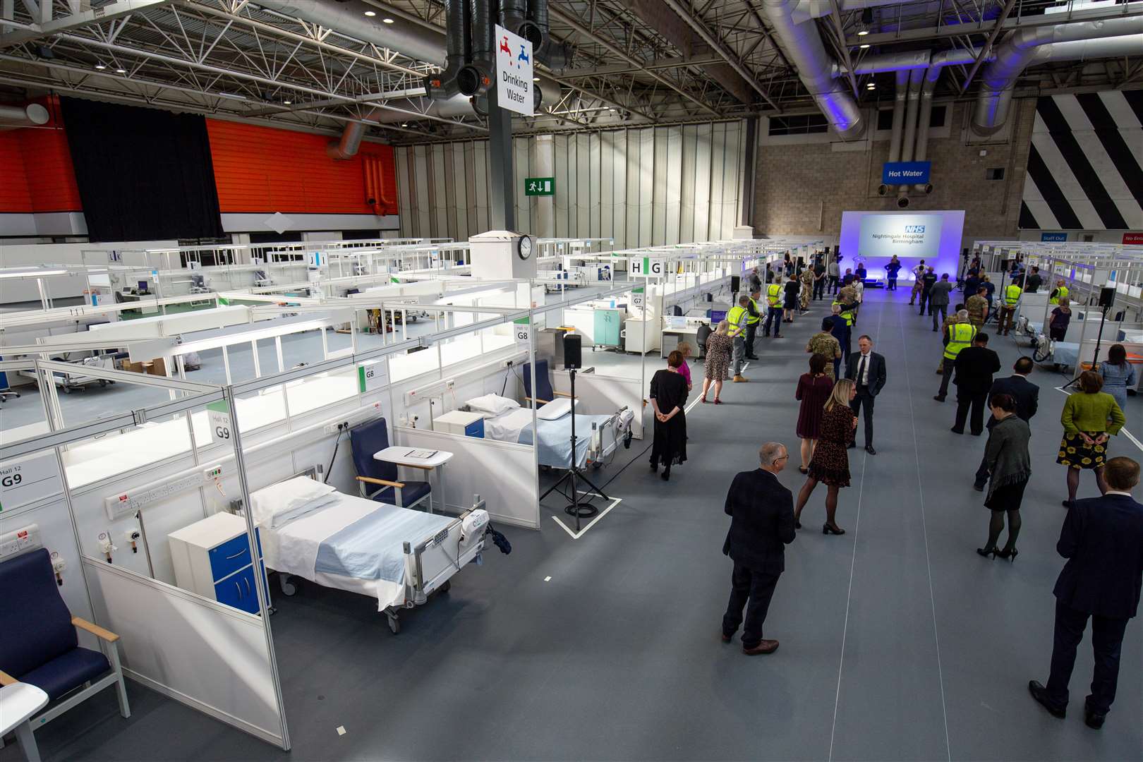 The 50 attendees included members of the military, health professionals and some of those who helped construct the facility (Jacob King/PA)