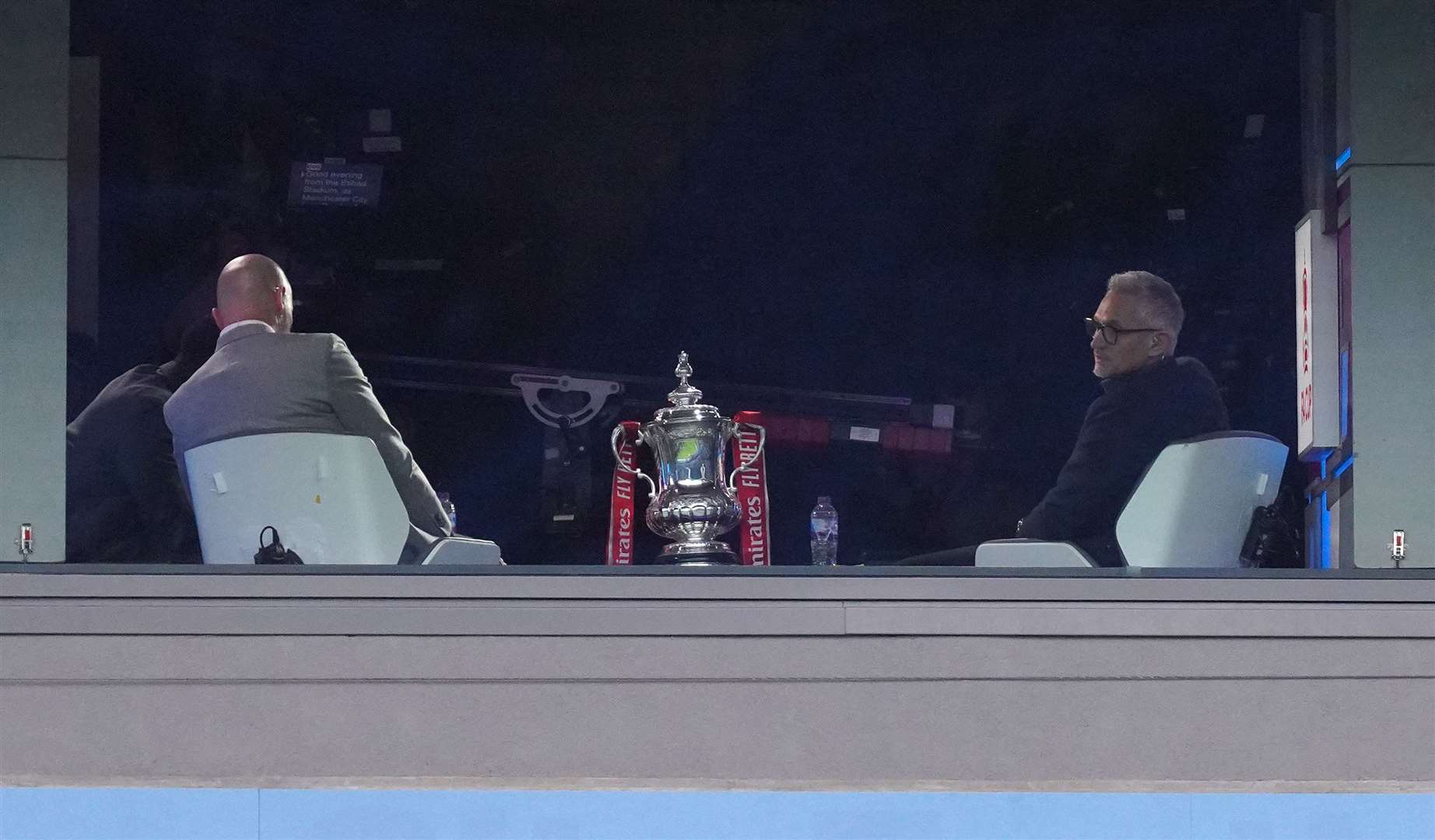 Gary Lineker, right, with fellow pundit Alan Shearer on Match Of The Day (Martin Rickett/PA)