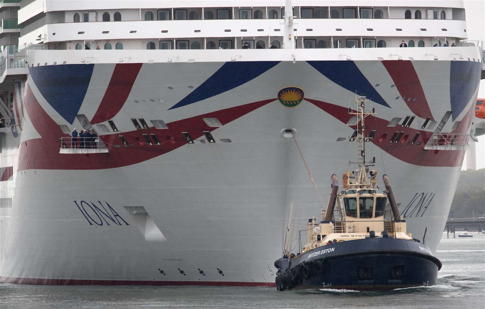 The Iona is the first British liner fuelled by liquefied natural gas (Andrew Matthews/PA)