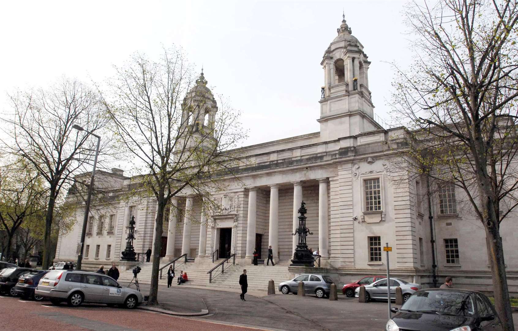 The defendants appeared at Cardiff Crown Court (Barry Batchelor/PA)