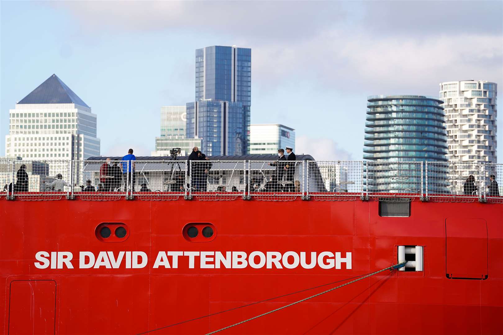 The UK’s most advanced polar research ship is in London to mark the start of the Cop26 climate conference (Kirsty O’Connor/PA)