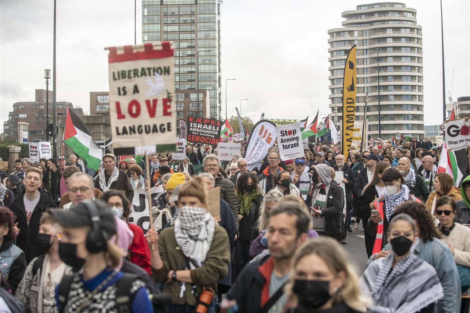 Protesters marched through London (Jeff Moore/PA)