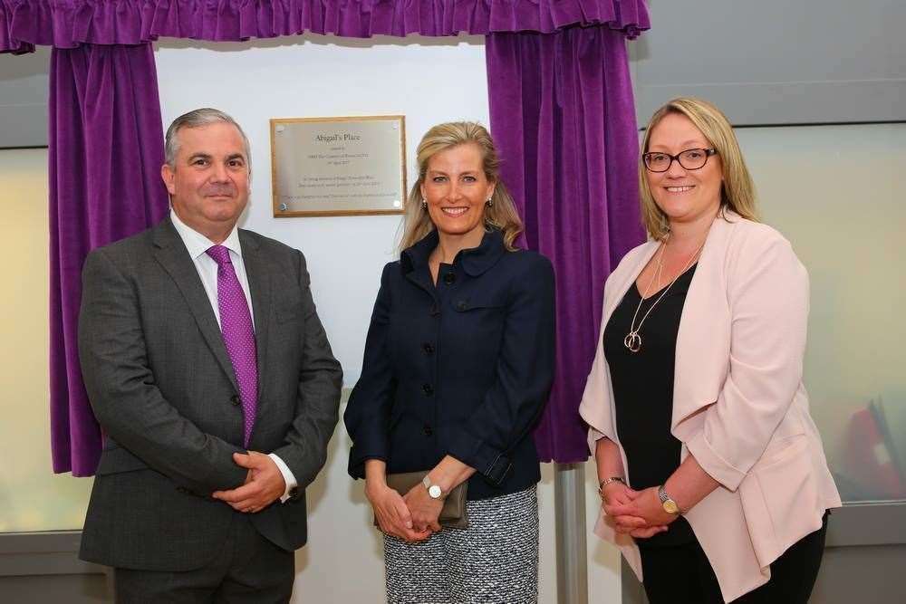 Abigail's Footsteps founders David and Jo Ward with the Duchess of Edinburgh