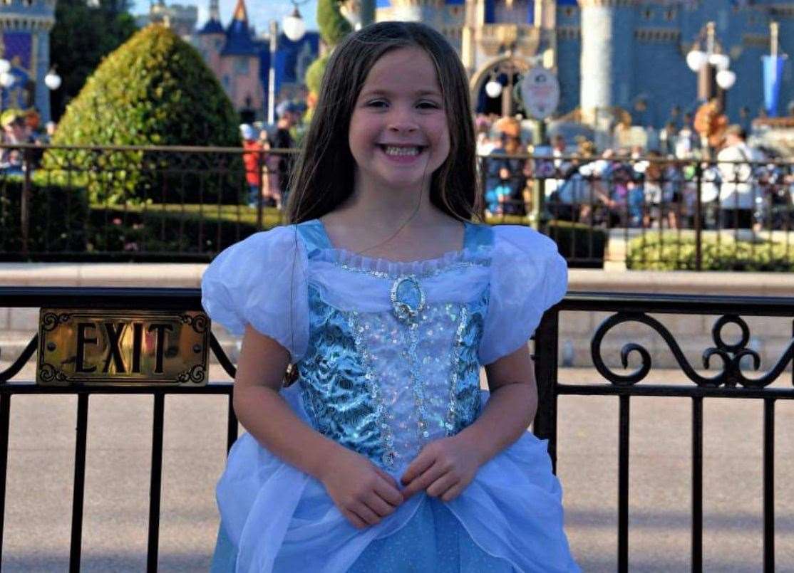 Joe, Elisha and Joules Smith at Disney World in Florida last October. Picture: Smith family