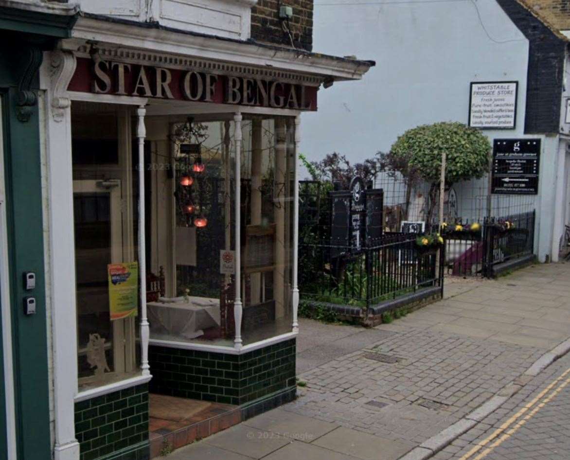 The Star of Bengal in Whitstable was raided by Border Force officials. Picture: Google