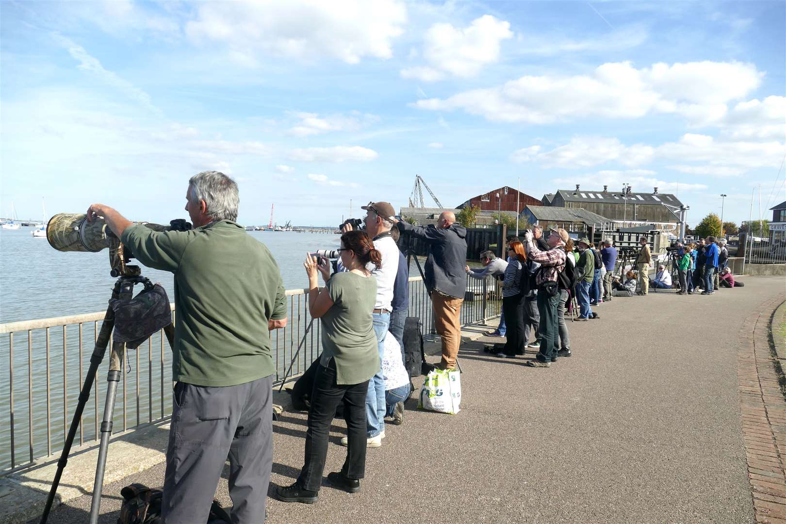 Photographers crowded to try and get a picture of Benny. Picture: Fraser Gray