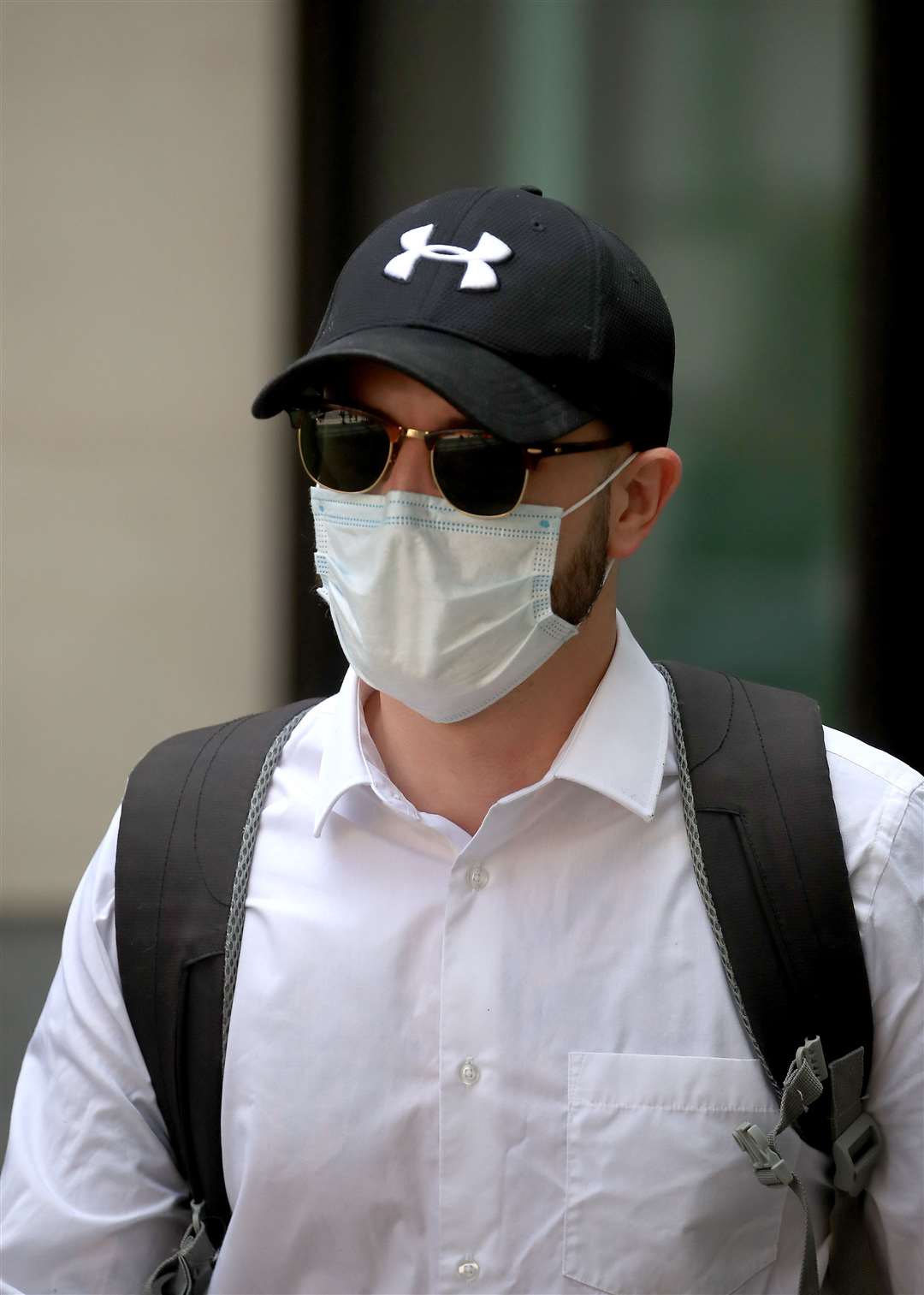 Pc Jamie Lewis arrives at Westminster Magistrates’ Court, London, for an earlier hearing (Gareth Fuller/PA)