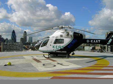 Kent Air Ambulance at the Royal London Hospital.