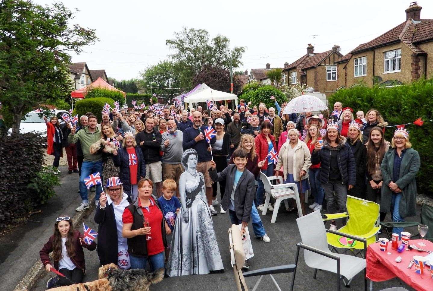 Street party in Maple Avenue, Allington. Picture: Sarah Brickwood