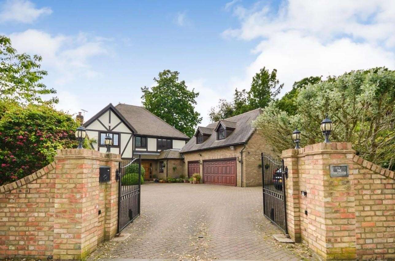 The four-bed detached house in The Cricketers has a gated entrance. Picture: Zoopla / Zest