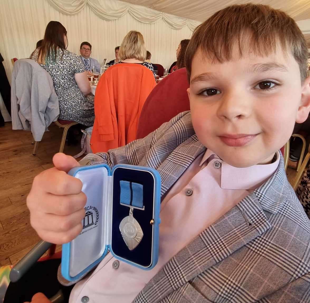 Tony Hudgell with his British Citizen Youth Award at the House of Lords. Picture: Paula Hudgell