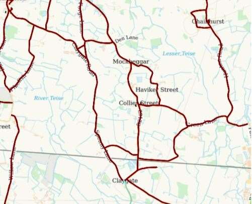 The roads around Collier Street that are subject to a 7.5t weight restriction