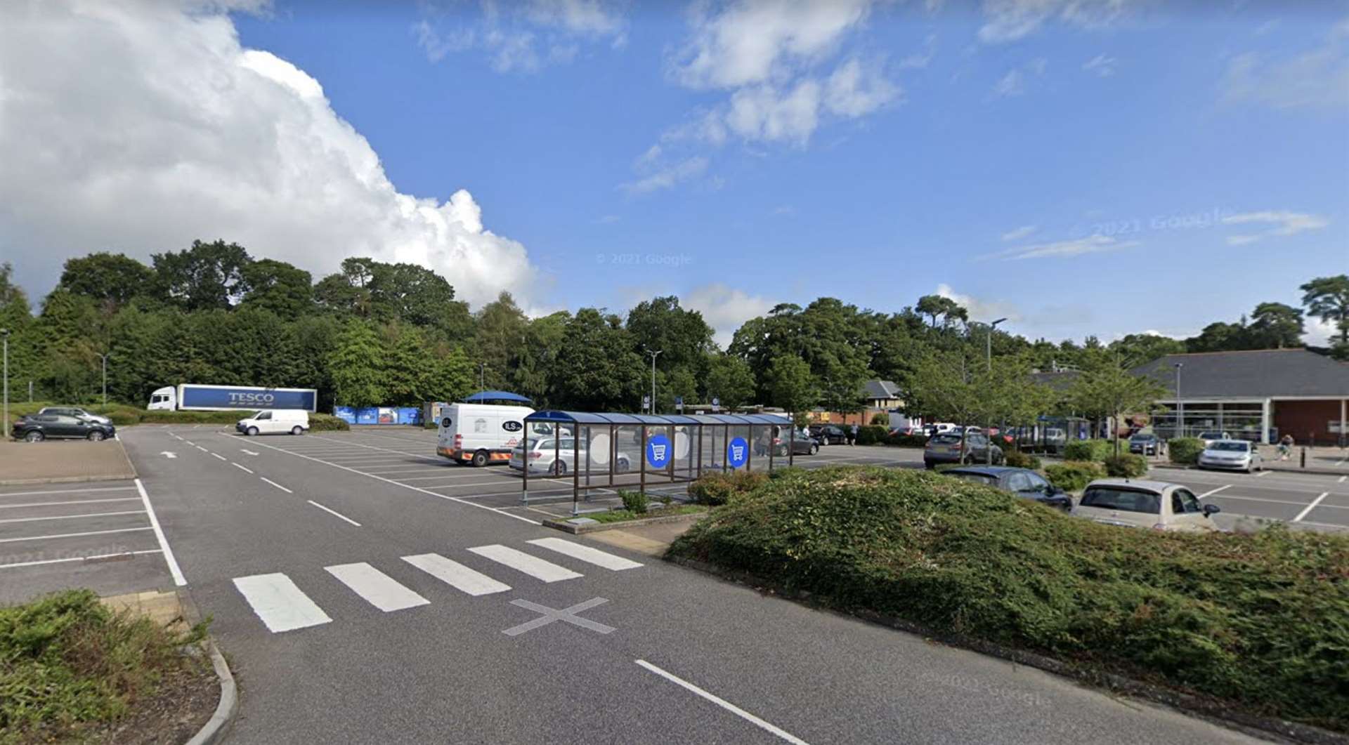 South East Water has set up a bottled water station at the Tesco Superstore. Picture: Google Street View