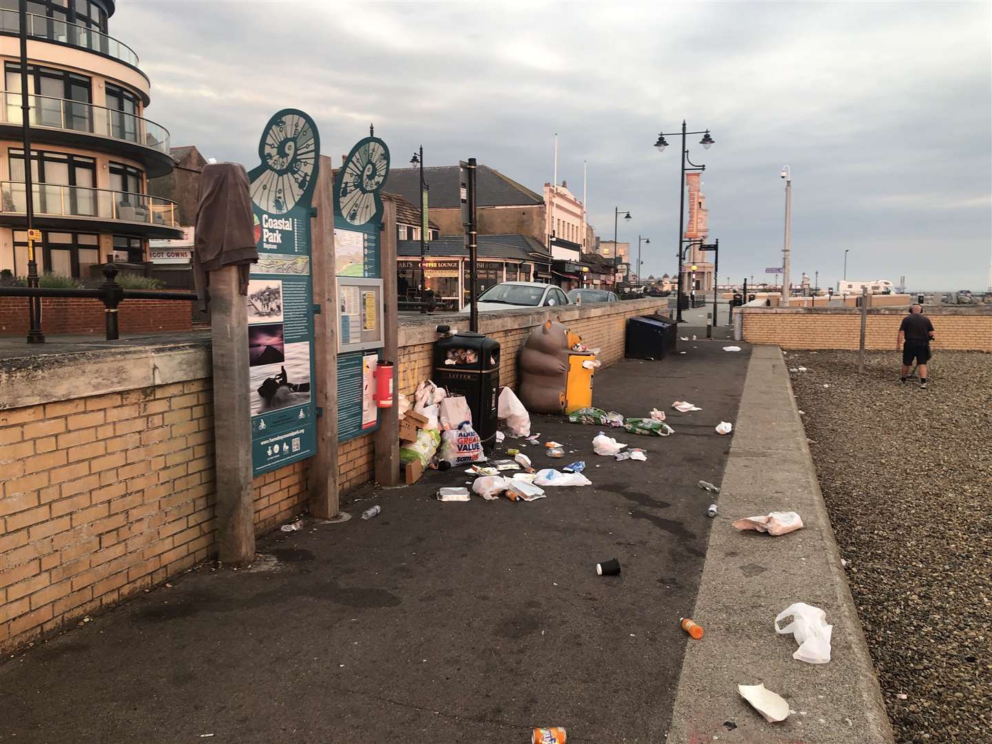 Herne Bay was heavily littered last week. Photo: Jack Newbury