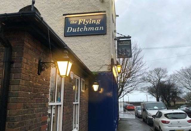 Looking traditional from the roadside, the entrance to the Flying Dutchman in Queenborough is at the side and leads you into a bar designed to look like a ship below decks