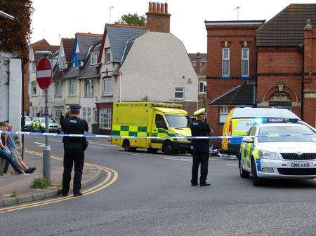 Police in Black Bull Road, Folkestone