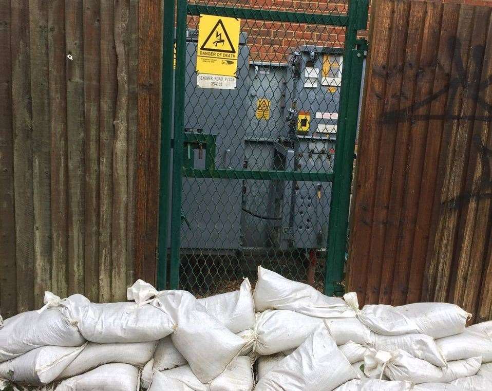 Sand bags are the only thing protecting the substations at the moment