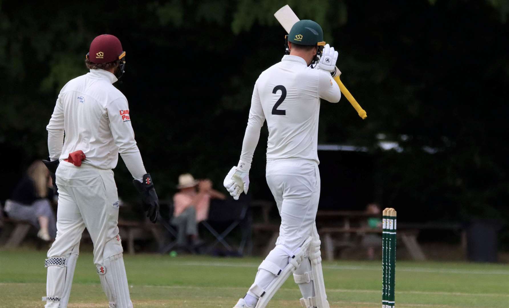 Ed Taylor celebrates getting to 50. Picture: Allen Hollands