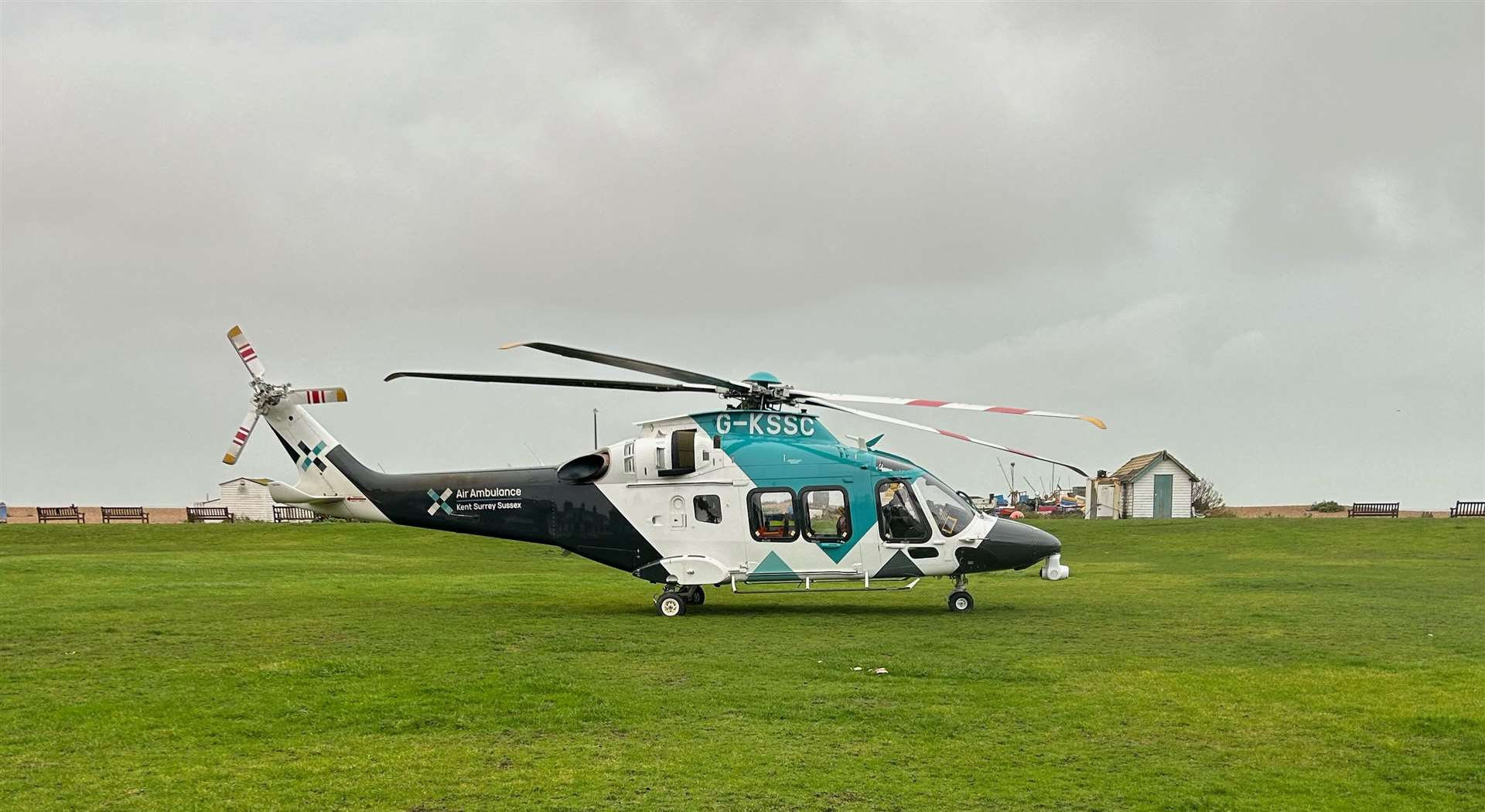 The air ambulance was also called. Picture: John Sheridan