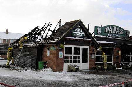 Papa's Barn destroyed by fire. Picture: Matthew Walker