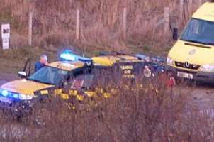 A Coastguard vehicle and ambulance can be seen nearby. Picture by Kent 999s