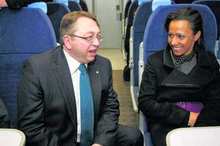 Paul Clark MP with Dame Kelly Holmes