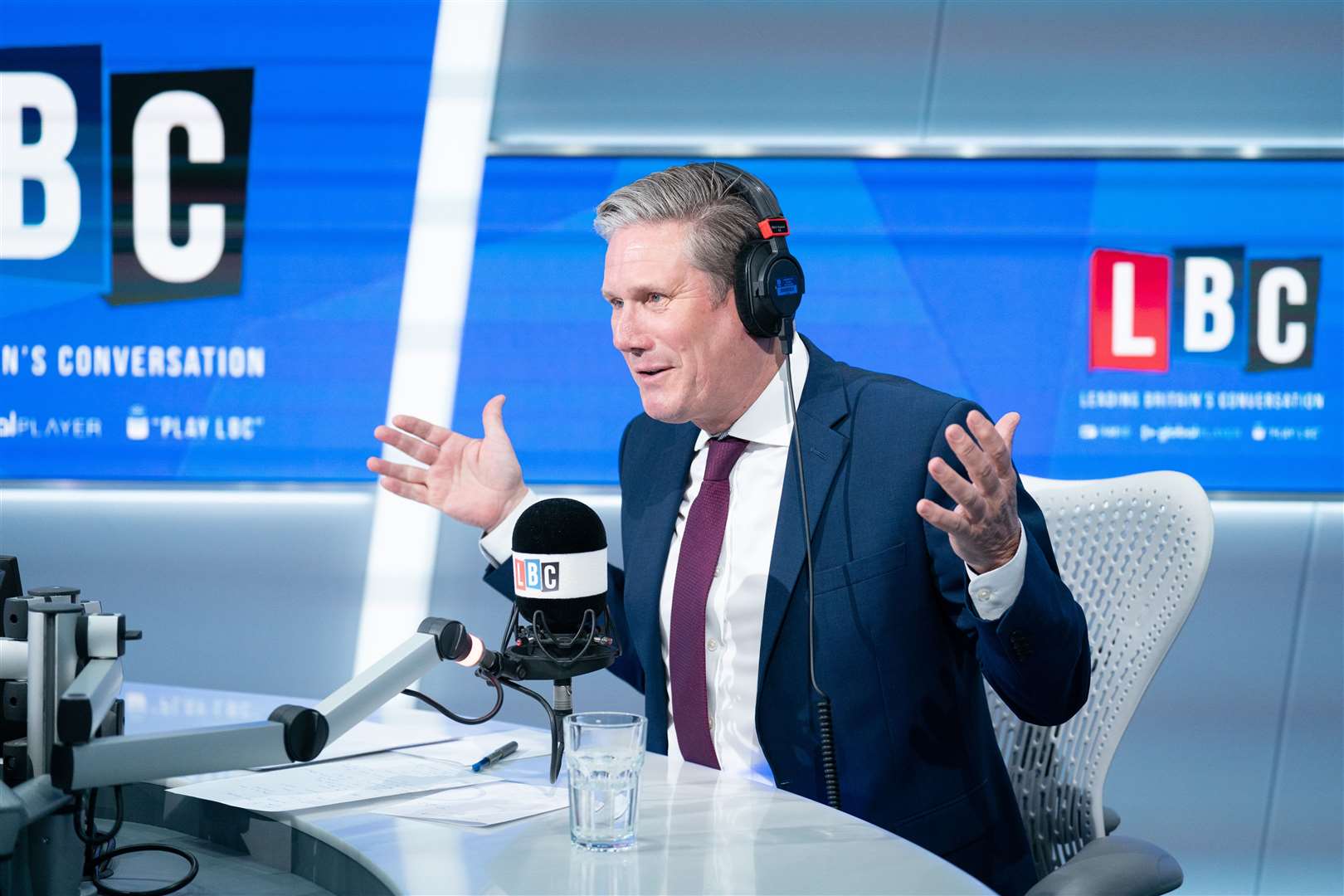 Labour Party leader Sir Keir Starmer speaks about Boris Johnson as he takes part in Call Keir on LBC Radio on Monday. (PA)