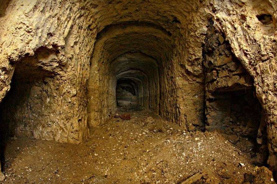 Part of the network of tunnels under the area Picture courtesy of Thanet Hidden History