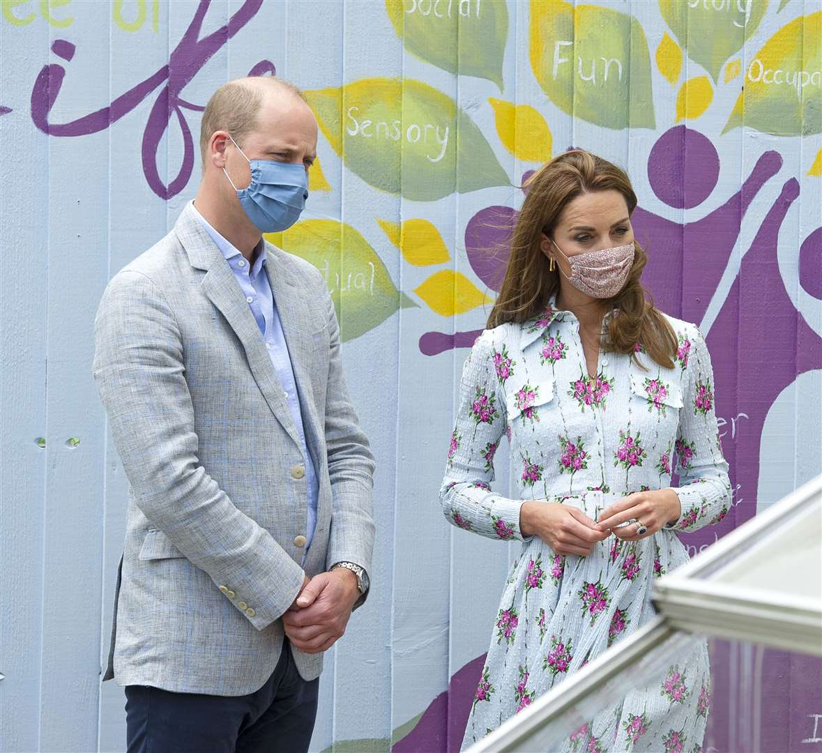 William and Kate wore masks during their visit to the care home (Jonathan Buckmaster/Daily Express/PA)