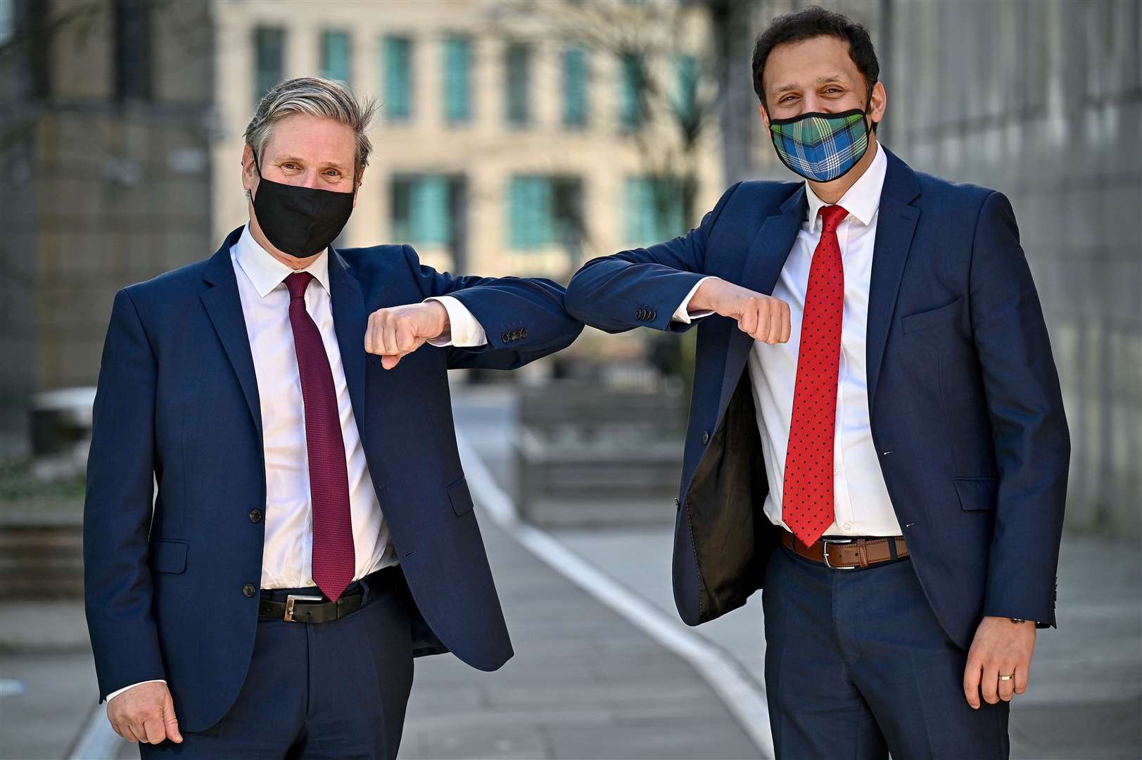 Anas Sarwar, right, has been in London for talks with Sir Keir Starmer (Jeff J Mitchell/PA)