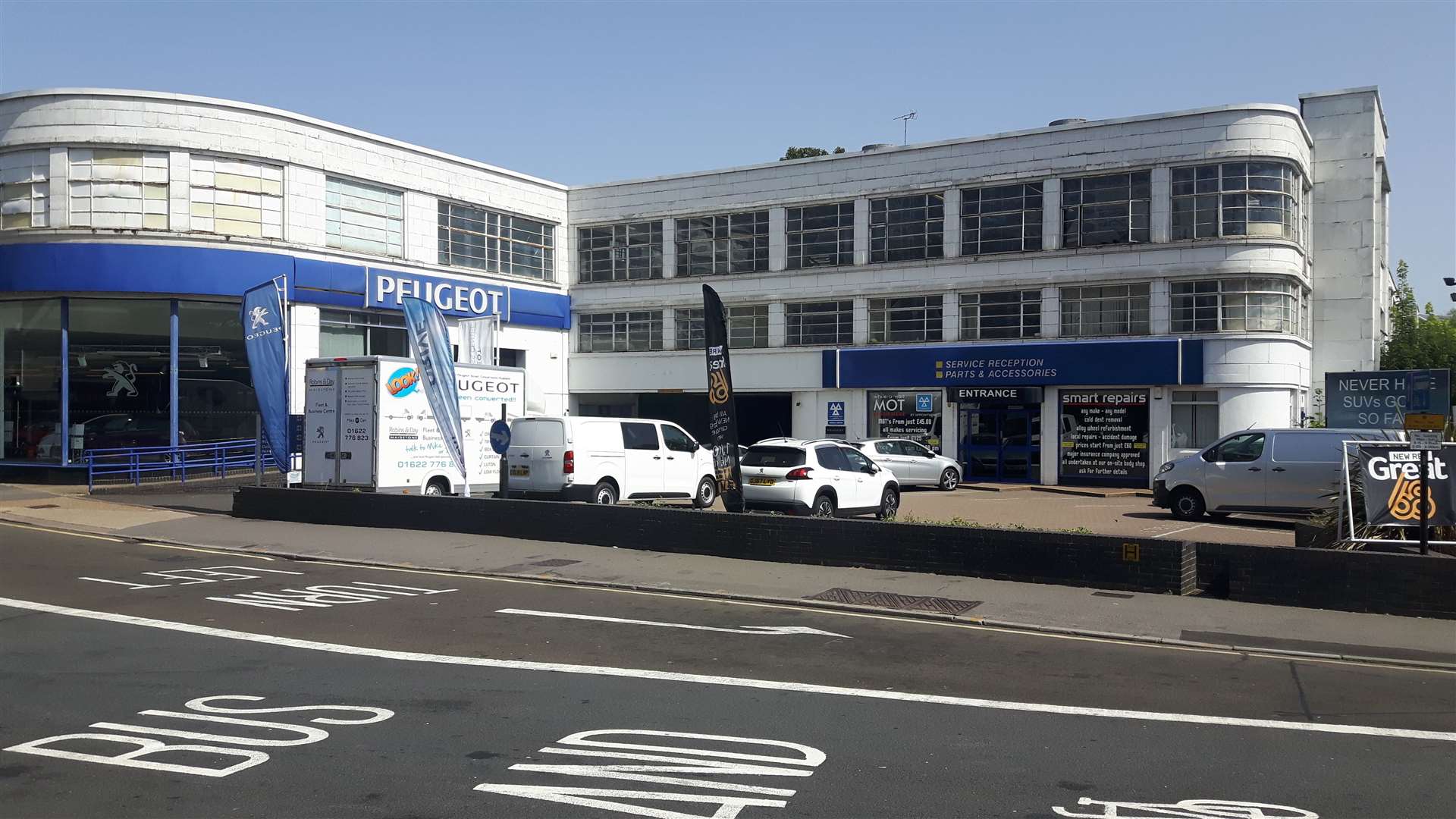 Len House, became Robin and Day Peugeot Dealership before closing