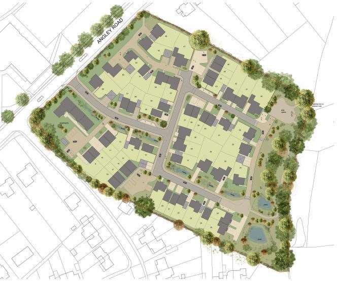Plans for 59 homes to be built on Jaeger Fields in Cranbrook have been submitted to Tunbridge Wells council