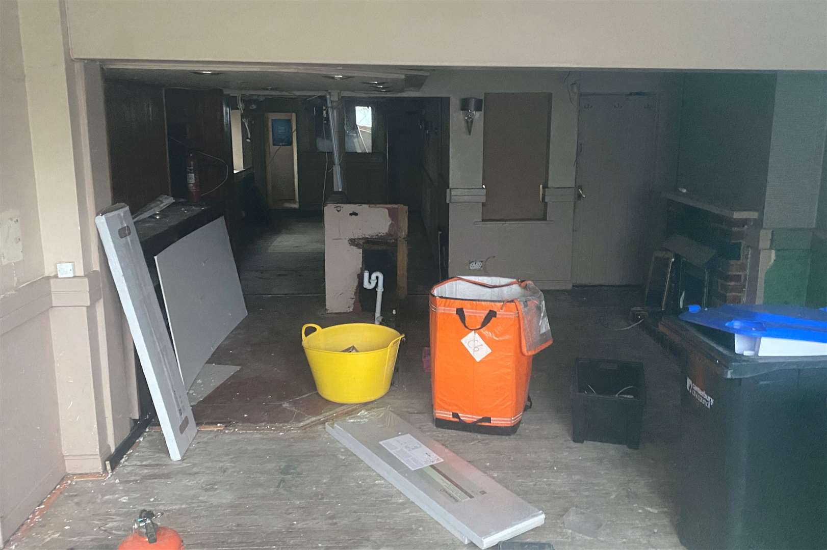 The bar and other fittings have already been removed from the ground floor