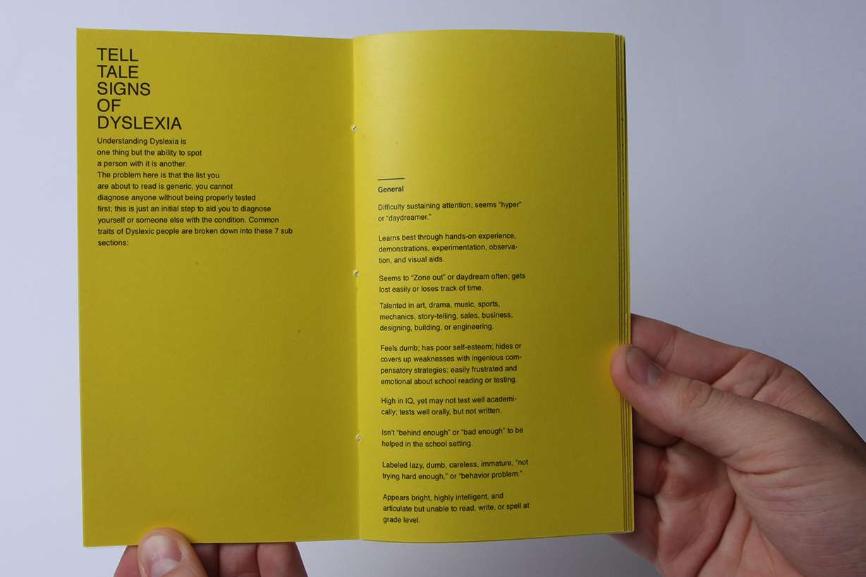 The dyslexic booklet