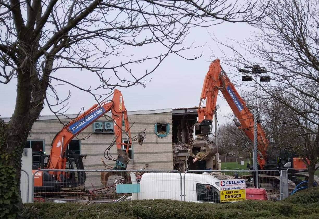 Demolition at Splashes in Rainham