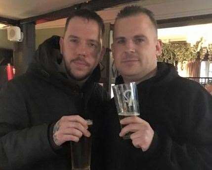 Adam Pritchard pictured with one-time friend Craig Brabon. On the night Pritchard was murdered, Brabon had tried to convince him not to come to the pub because he would "get hurt" by William Cosier. Pic: Facebook