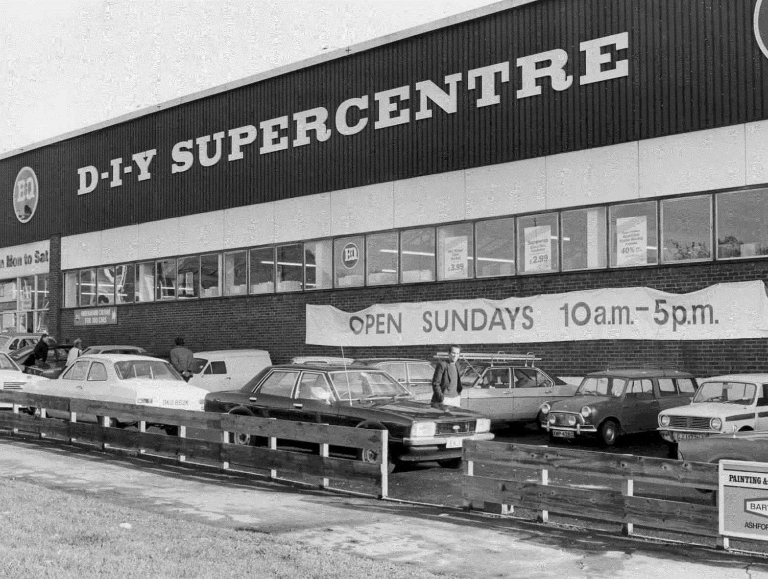 HomePlus was previously B&Q, pictured here in November 1982