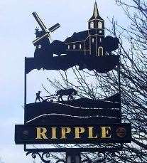 The sign for Ripple near Deal. Picture: Ripple Parish Council