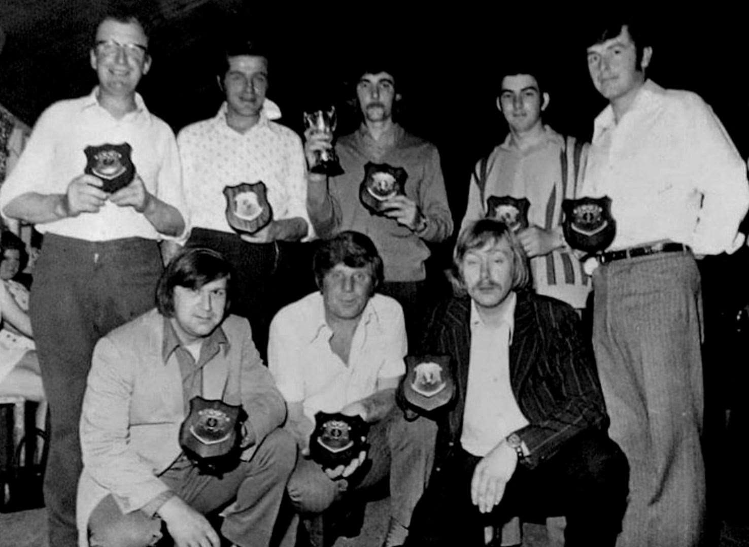 The Mounted Rifleman's pub team in the 1970s. Picture- dover-kent.com