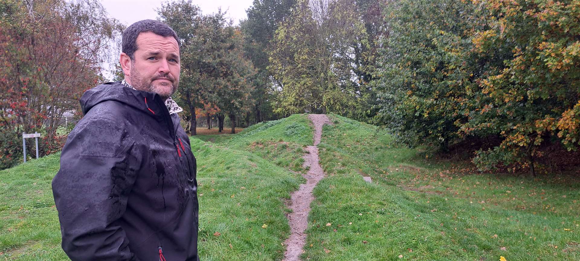 JD O'Brien by the existing bike track at East Peckham