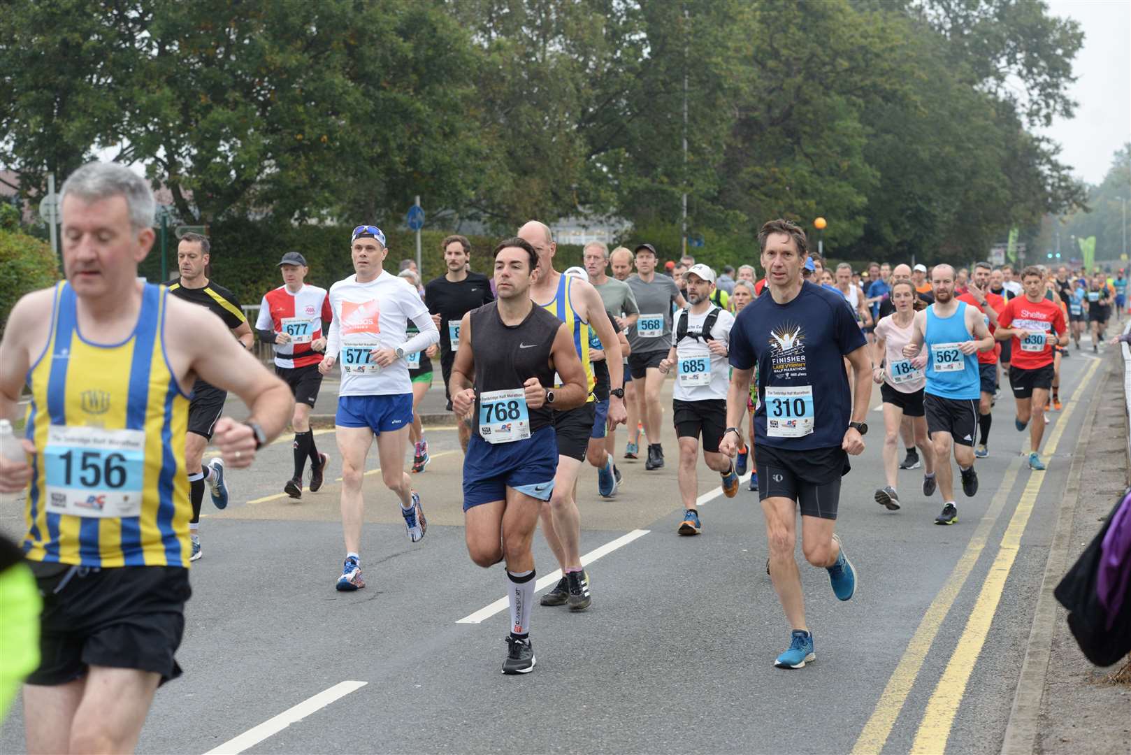 Matthew Trainer (No.156) of Tunbridge Wells Harriers was 11th in the veterans' 45 results. Picture: Chris Davey