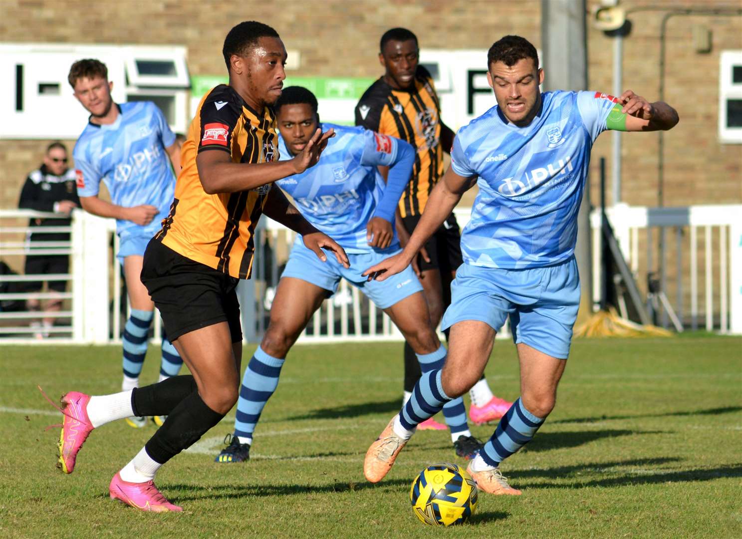 Folkestone frontman Luke Holness has made his Cheriton Road move official after starting playing for the club last month. Picture: Randolph File