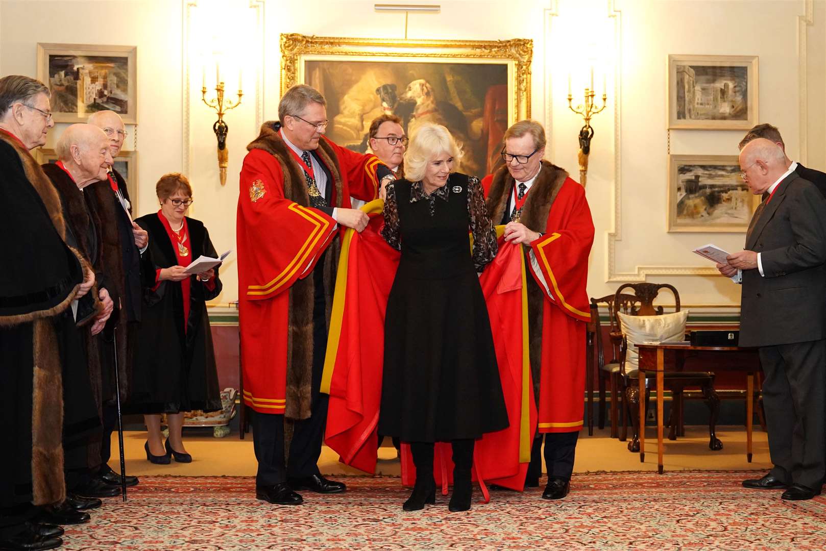 The Queen donned special robes for the occasion (Jordan Pettitt/PA)